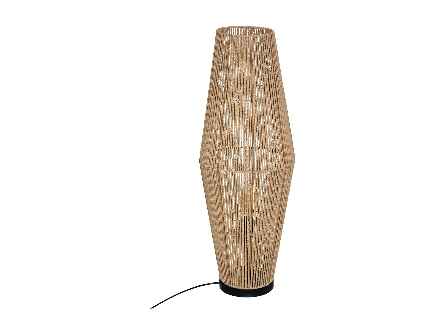Lampadaire Corde Nature H 83 cm
