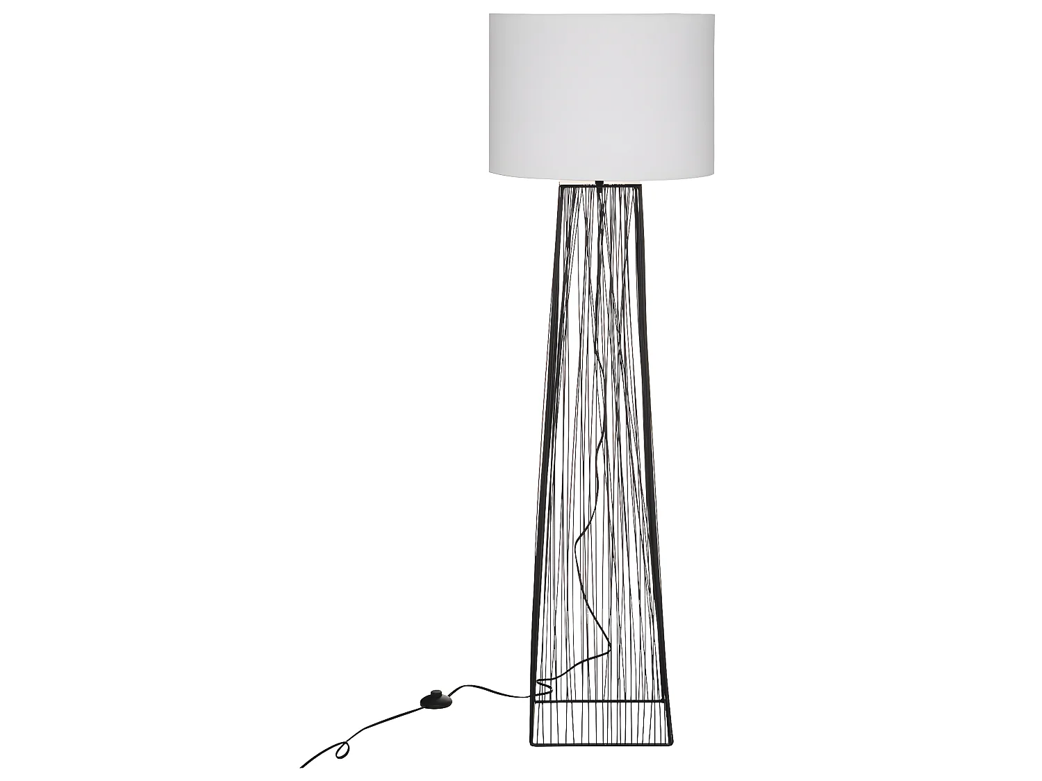 Lampadaire en Métal Noir H 147 cm