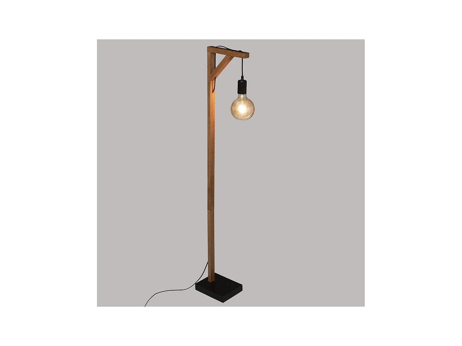 Lampadaire en Bois de Pin H 148 cm