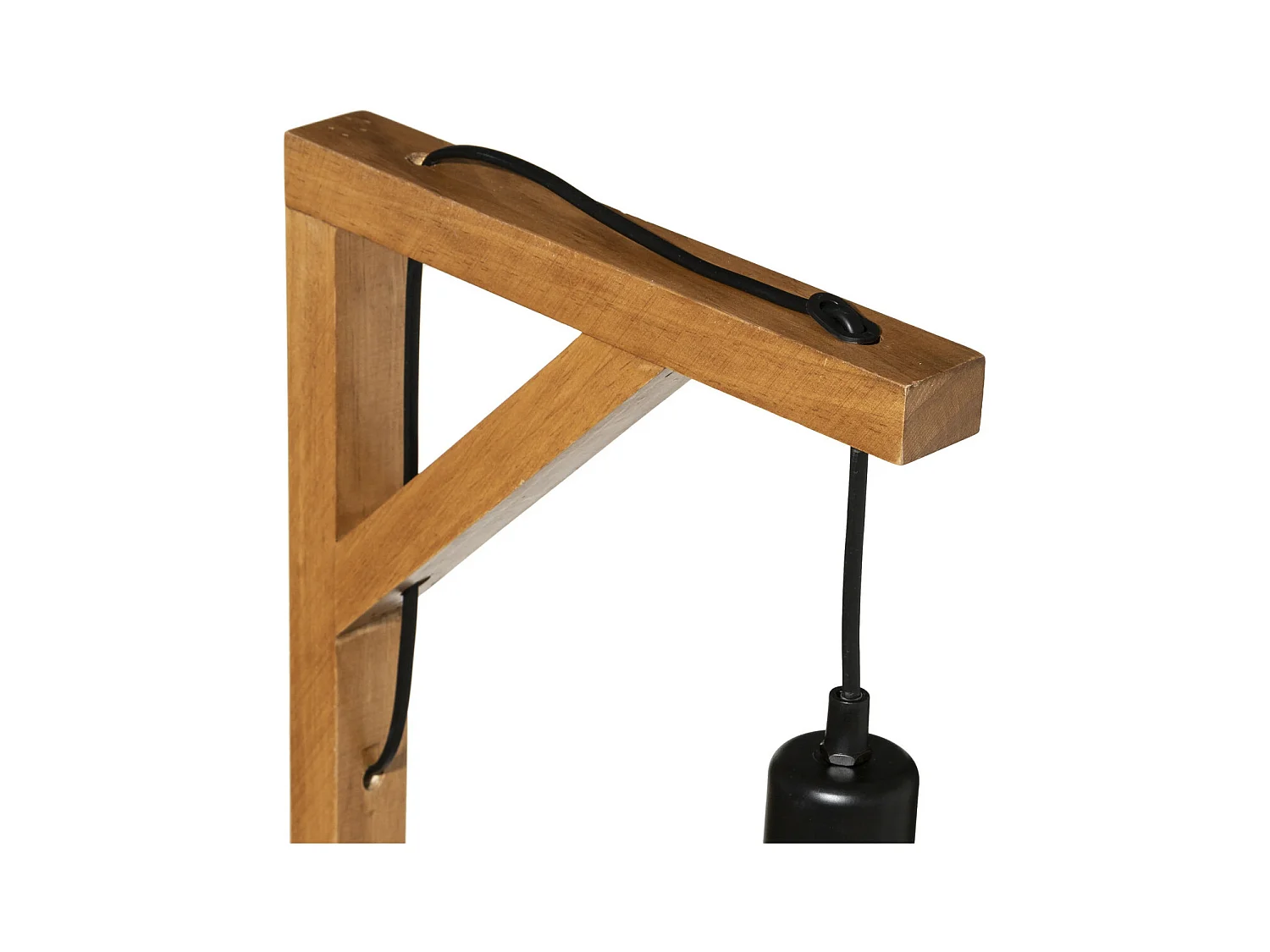 Lampadaire en Bois de Pin H 148 cm