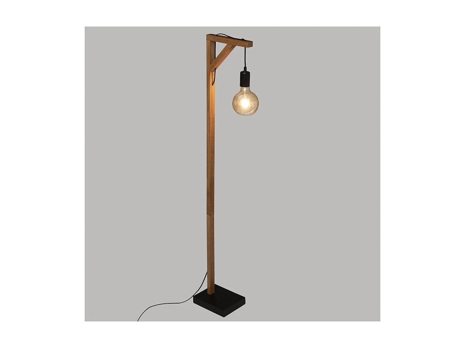 Lampadaire en Bois de Pin H 148 cm