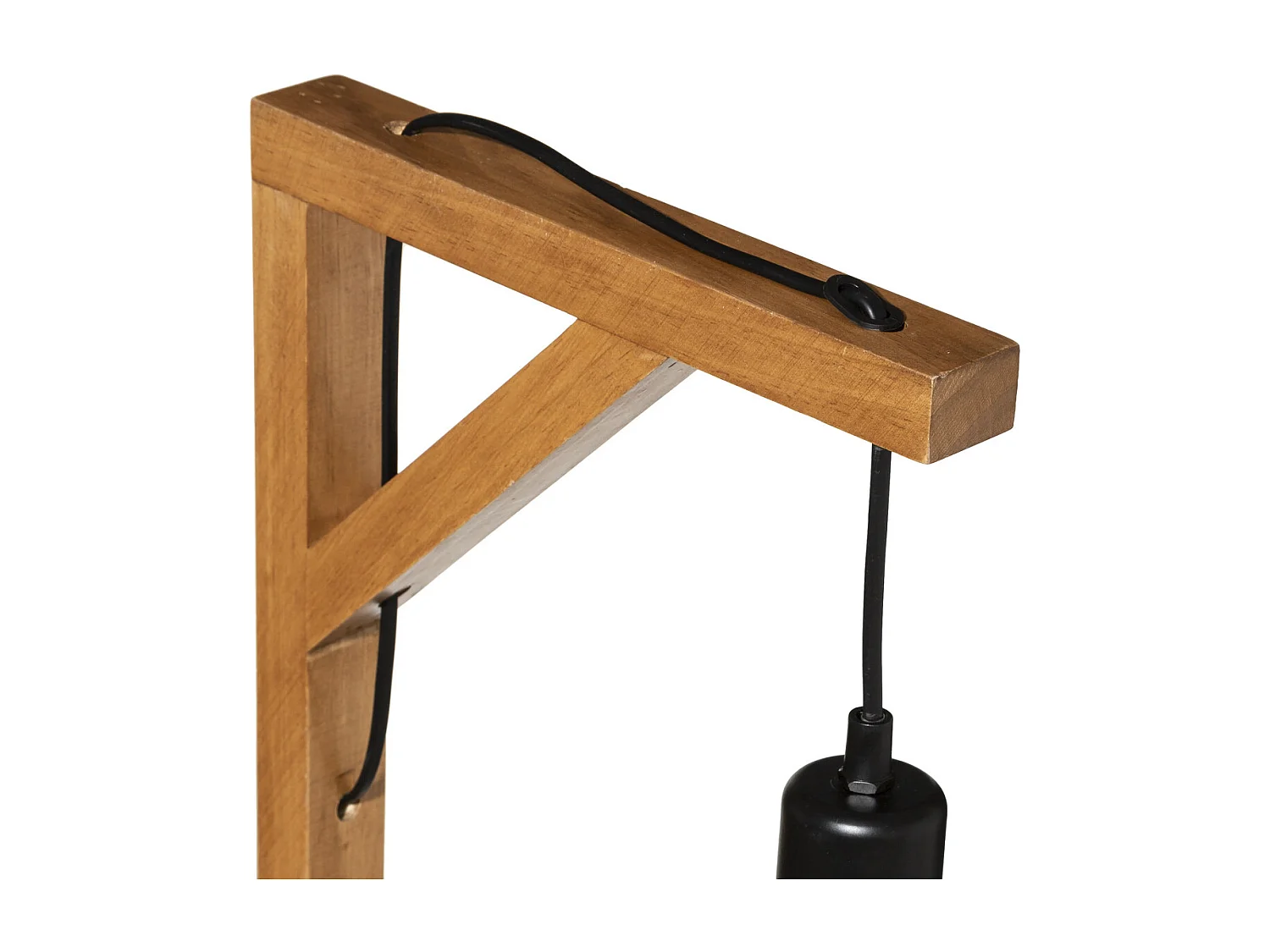 Lampadaire en Bois de Pin H 148 cm