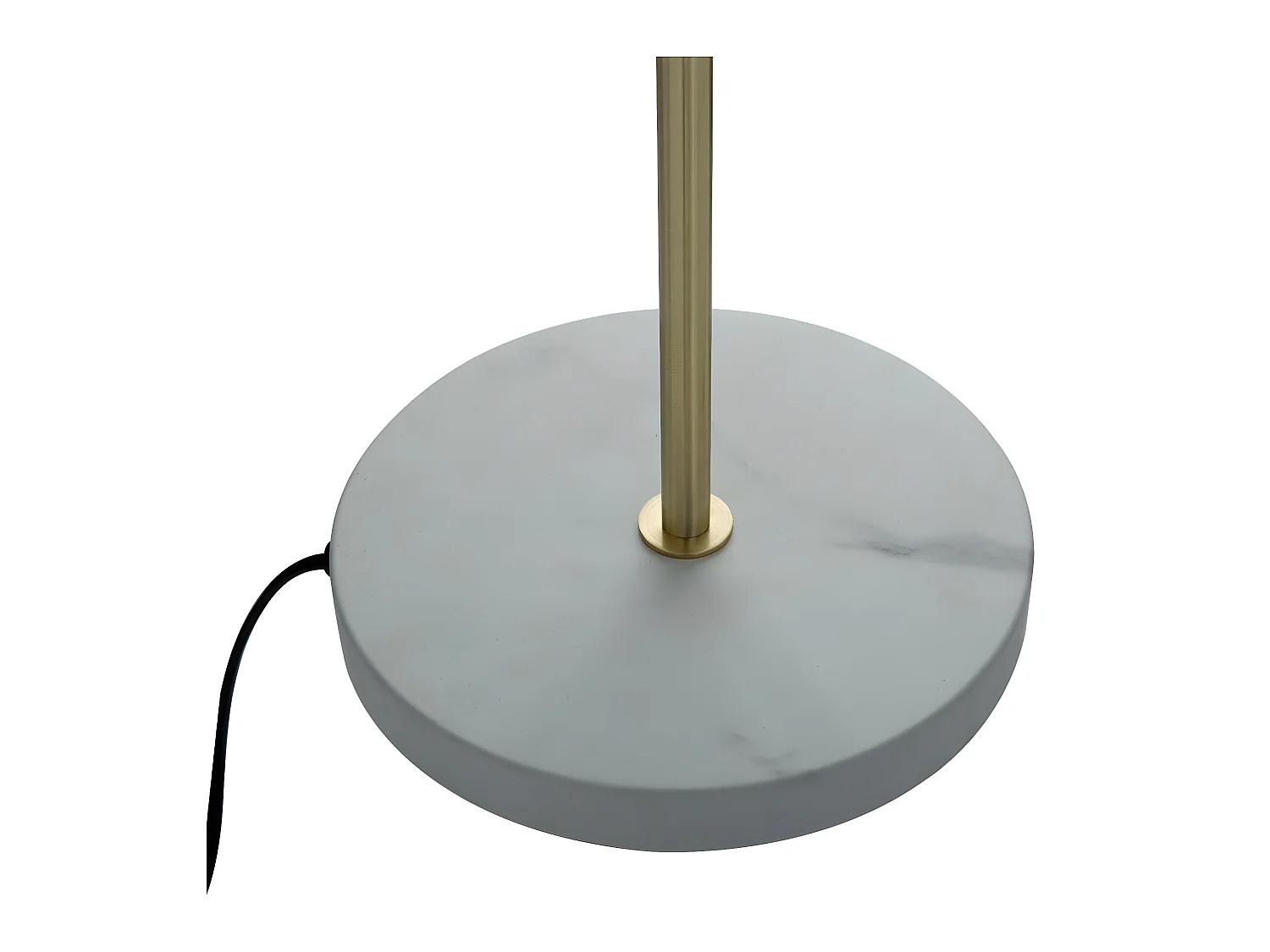 Lampadaire en métal Doré et Base effet marbre H 155 cm