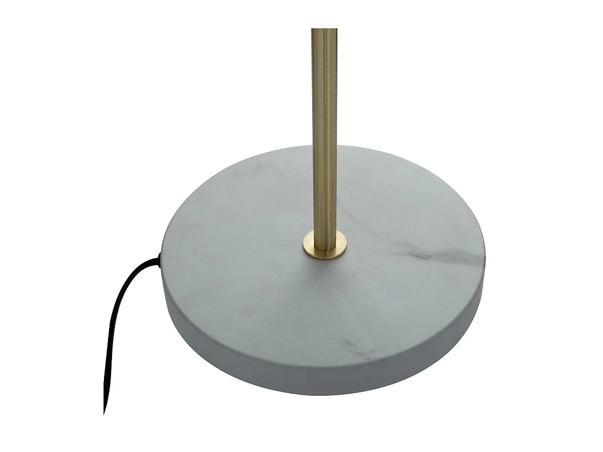 Lampadaire en métal Doré et Base effet marbre H 155 cm