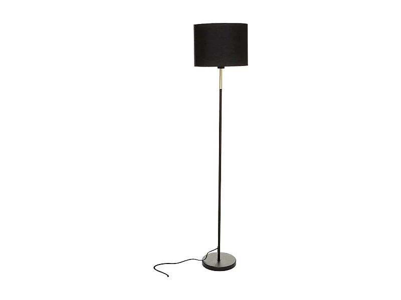 Lampadaire en Métal Noir et Doré H 151 cm