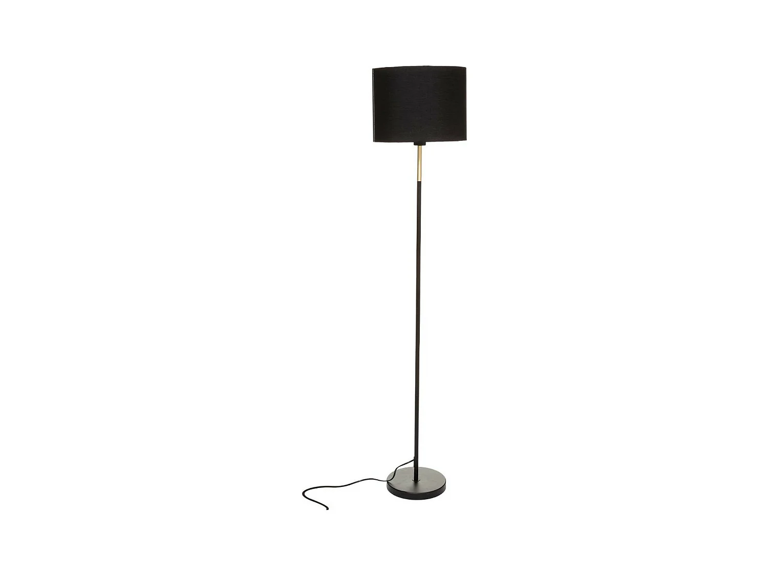 Lampadaire en Métal Noir et Doré H 151 cm
