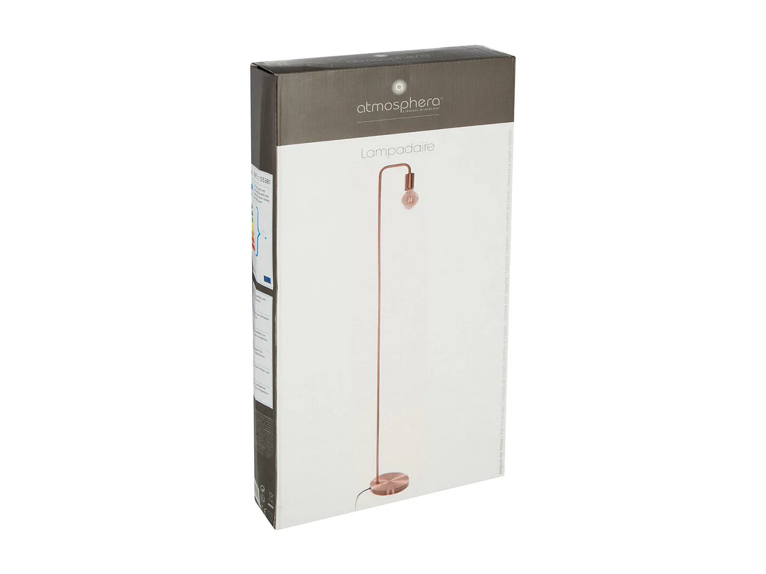 Lampadaire Cuivre en Métal H 150 cm