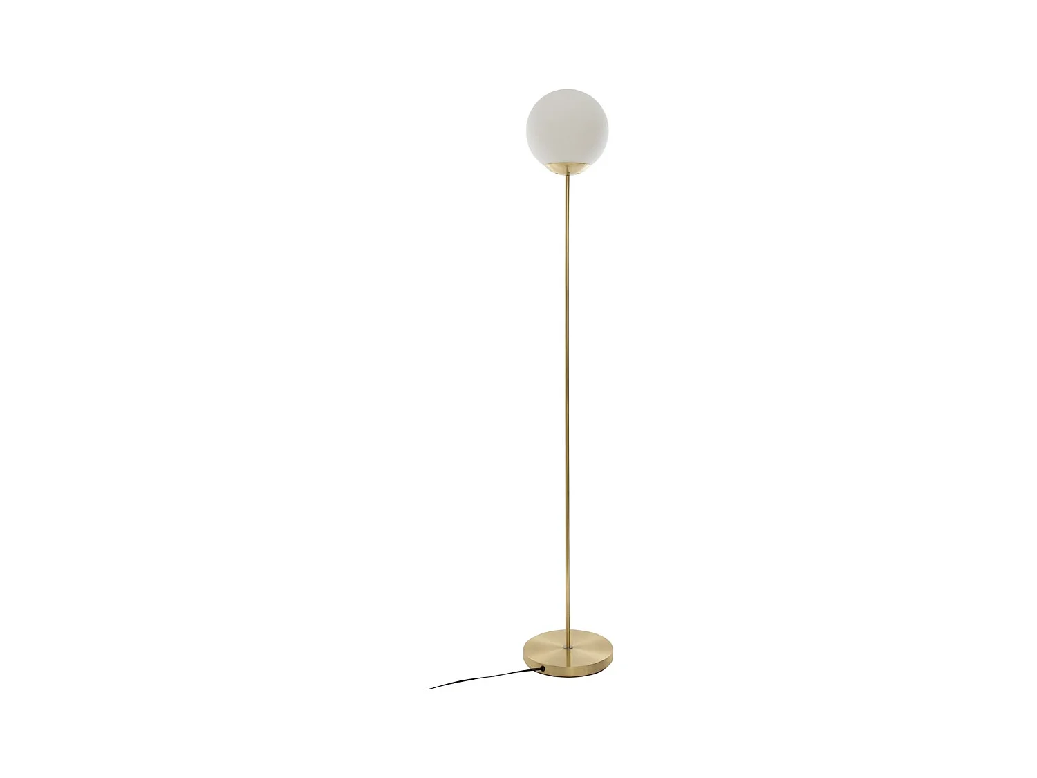 Lampadaire en métal Doré et Verre H 134 cm