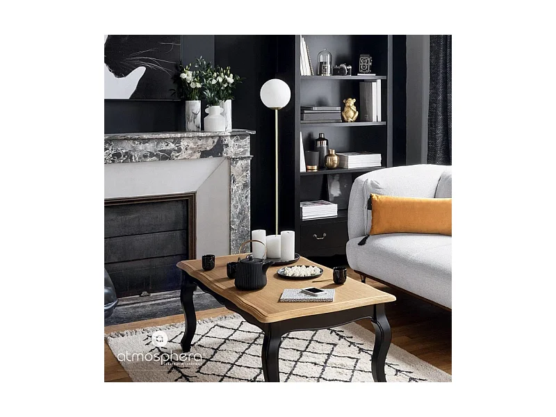 Lampadaire en métal Doré et Verre H 134 cm