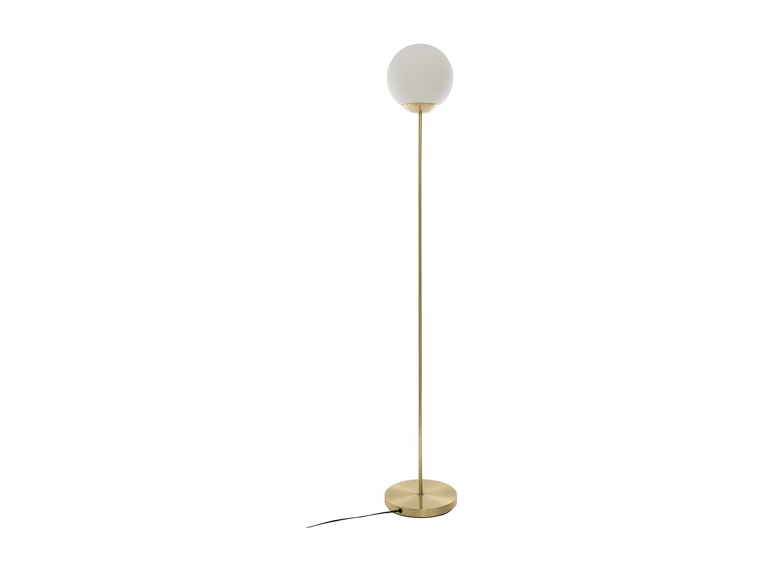 Lampadaire en métal Doré et Verre H 134 cm