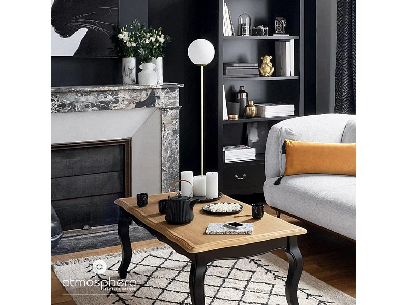 Lampadaire en métal Doré et Verre H 134 cm