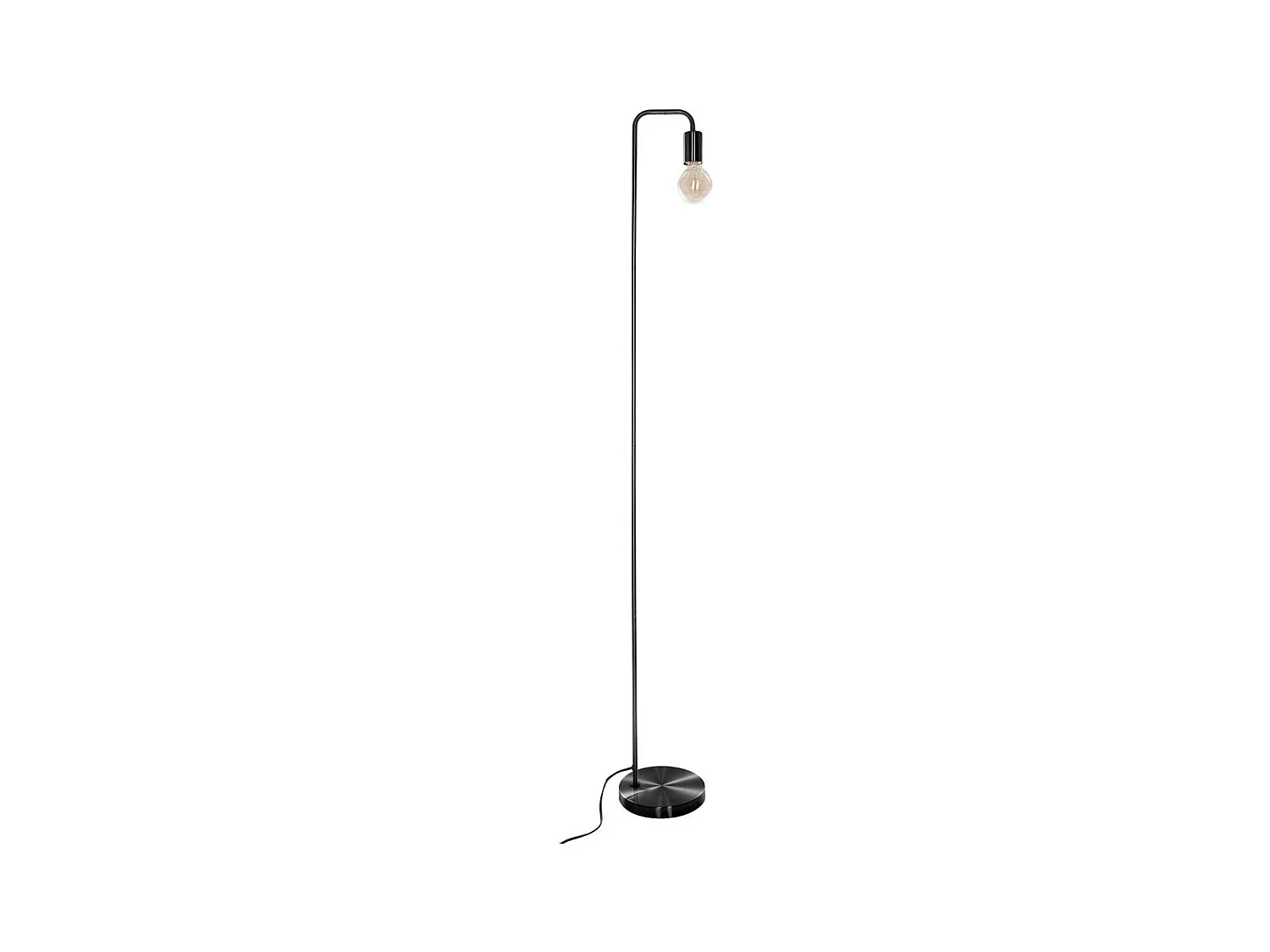 Lampadaire Noir en Métal H 150 cm