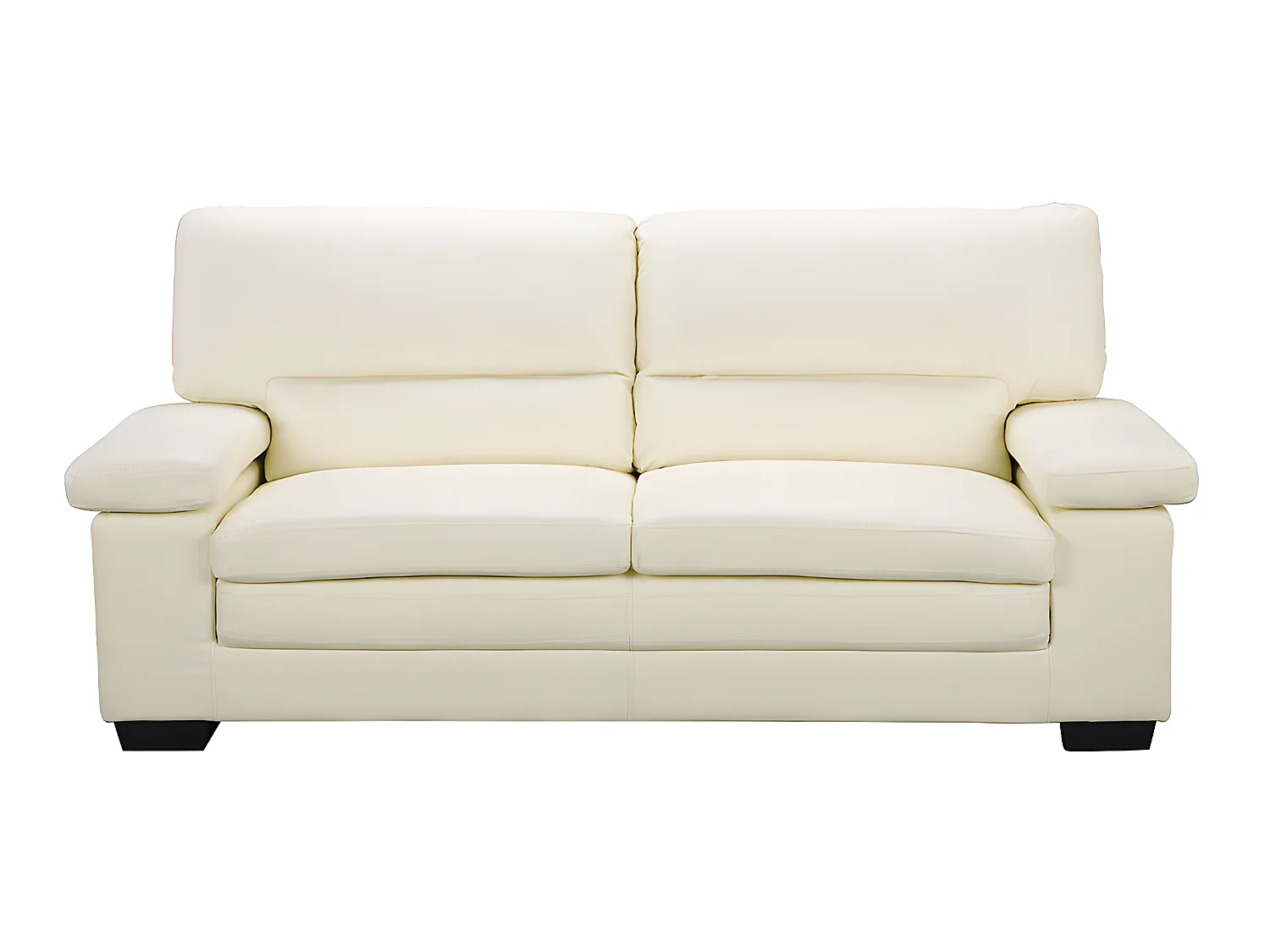 Sofá de 3+2 plazas de piel de búfalo marfil MIMAS II