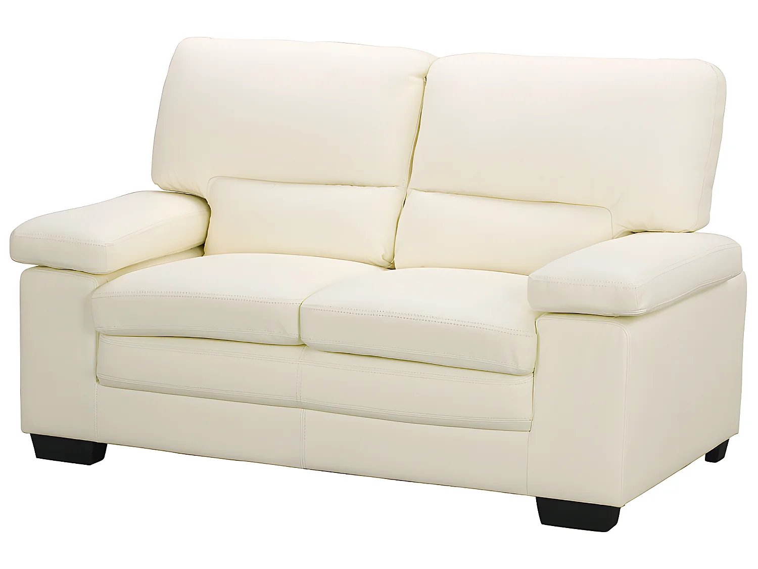 Sofá de 3+2 plazas de piel de búfalo marfil MIMAS II