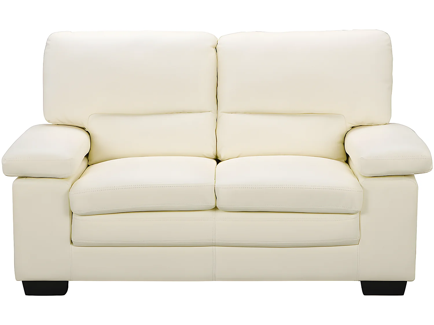 Canapés 3 places 2 places et un fauteuil en cuir de buffle ivoire MIMAS II