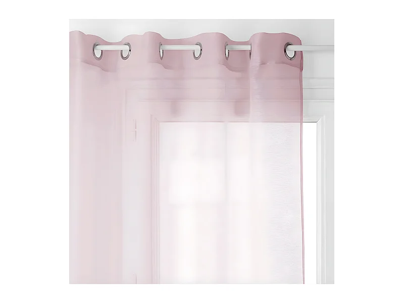 Voilage à œillets Rose 135 x 240 cm