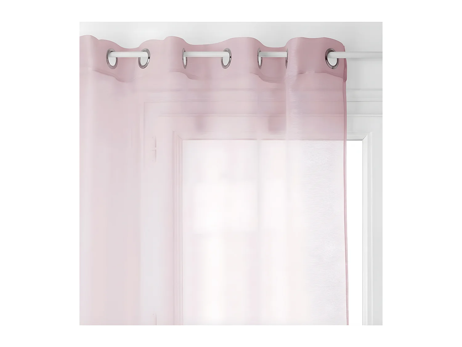 Voilage à œillets Rose 135 x 240 cm