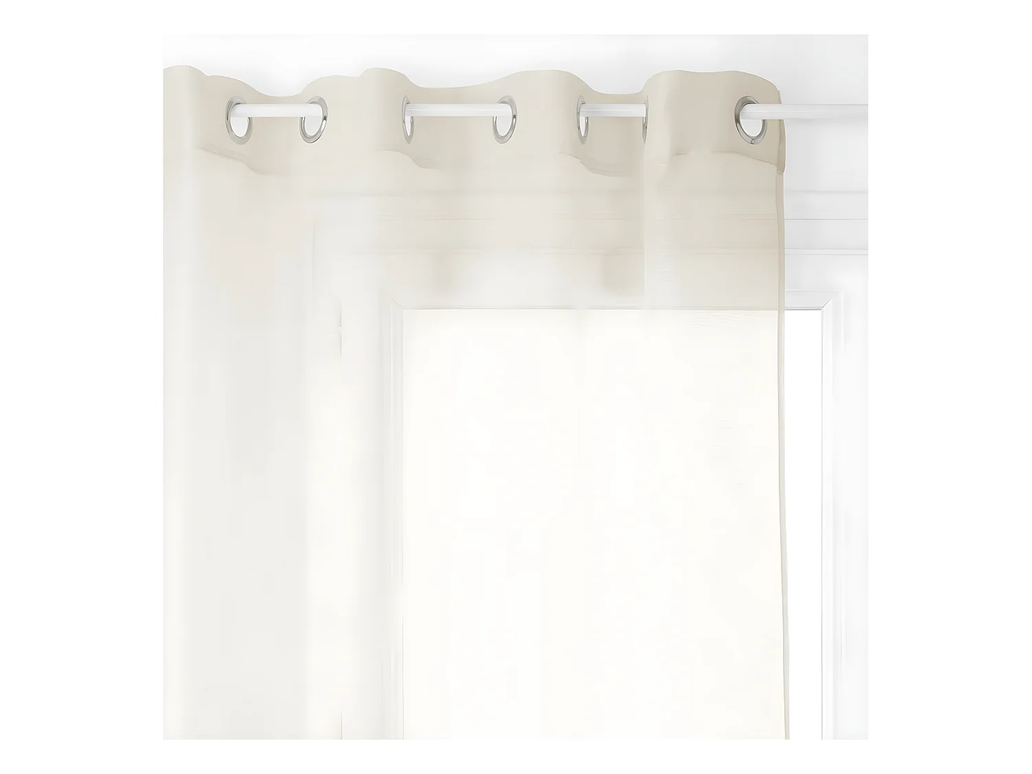 Voilage à œillets Beige Lin 135 x 240 cm