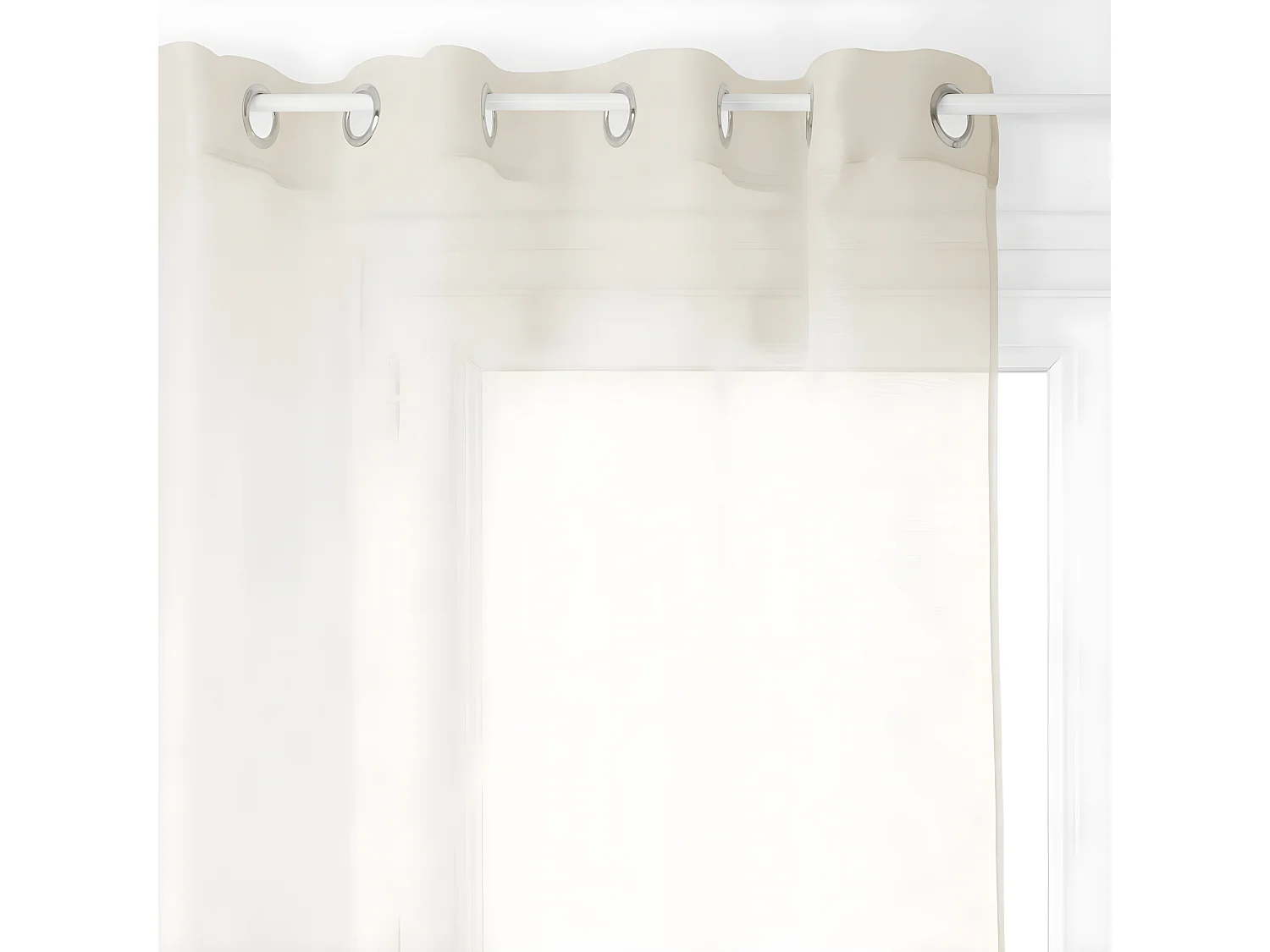 Voilage à œillets Beige Lin 135 x 240 cm