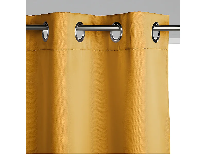 Lot de 2 Rideaux Occultants Ocre 135 x 240 cm