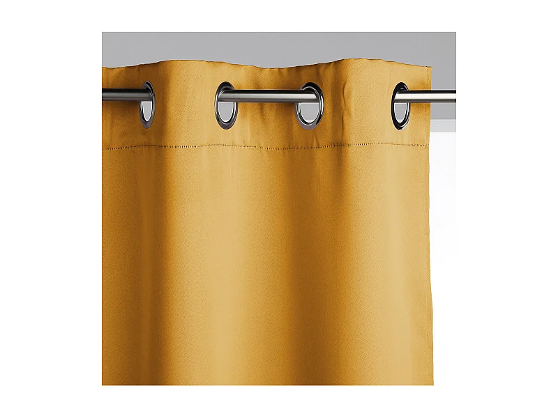 Lot de 2 Rideaux Occultants Ocre 135 x 240 cm