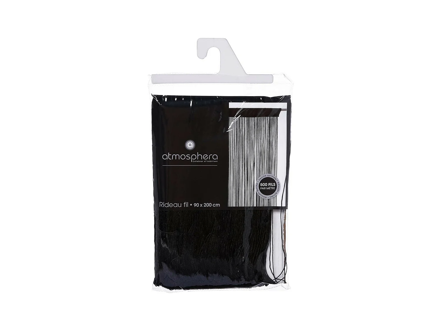 Cortina con hilos lisos y coloridos