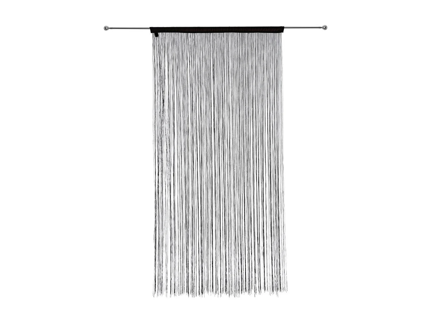 Rideau fil Noir 90 x 200 cm densité optimale