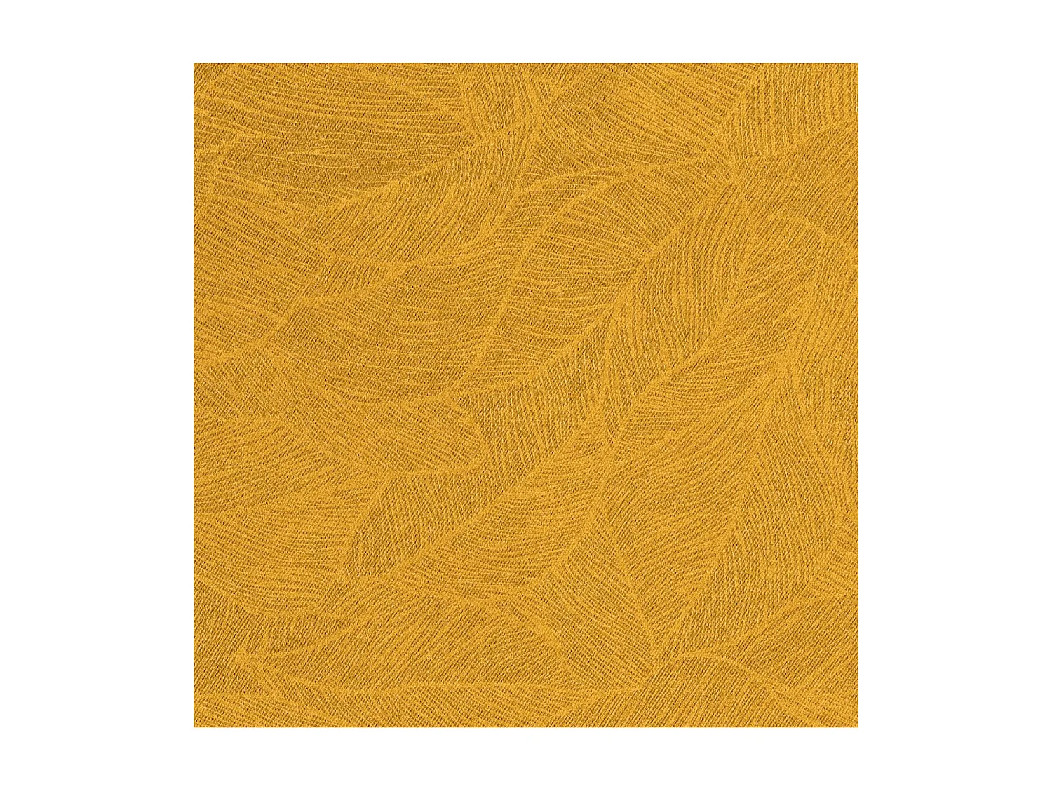 Rideau à œillets Occultant Ocre Feuille en relief 140 x 260 cm