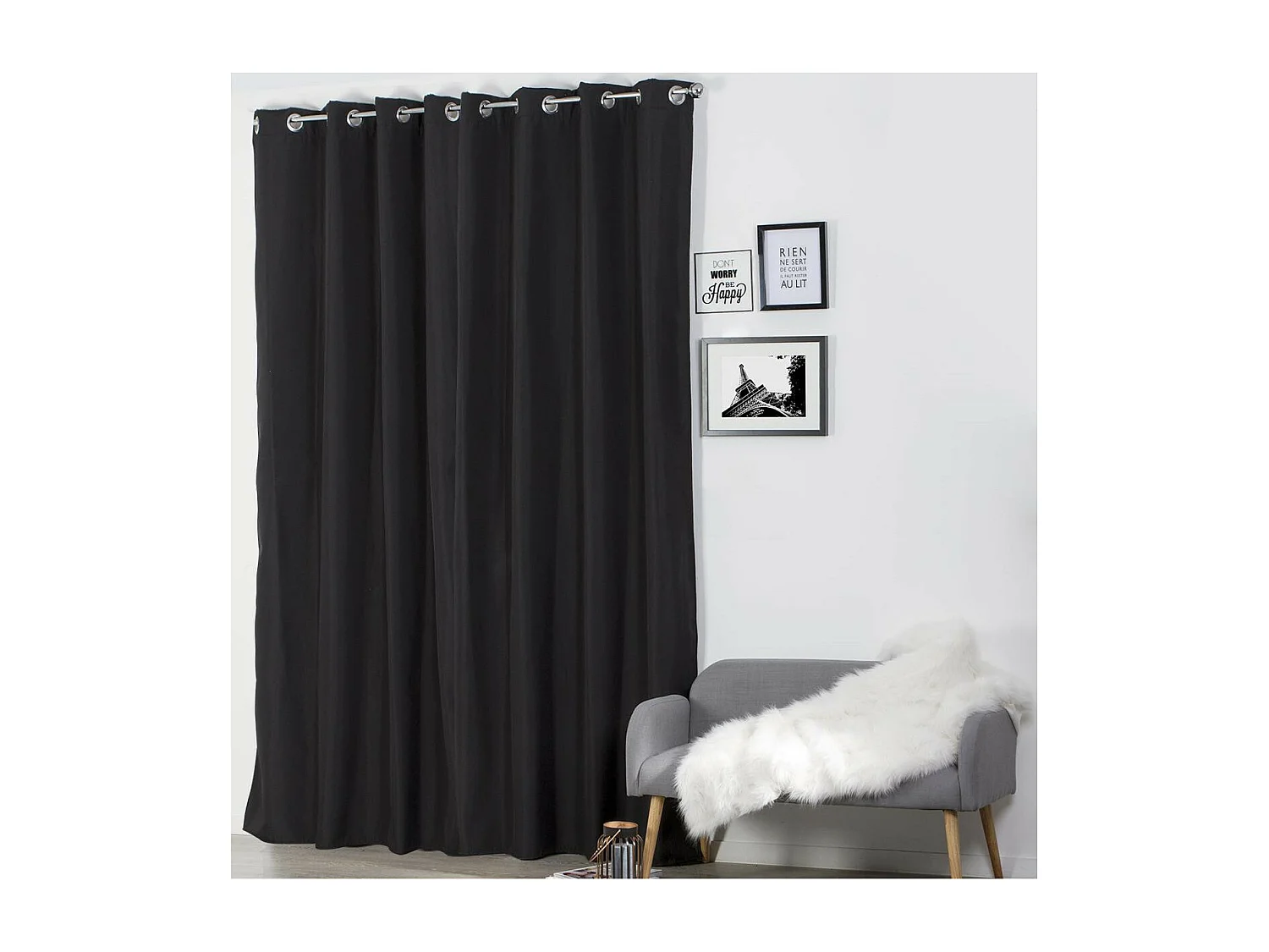 Cortina con ojales aislante térmico con forro polar