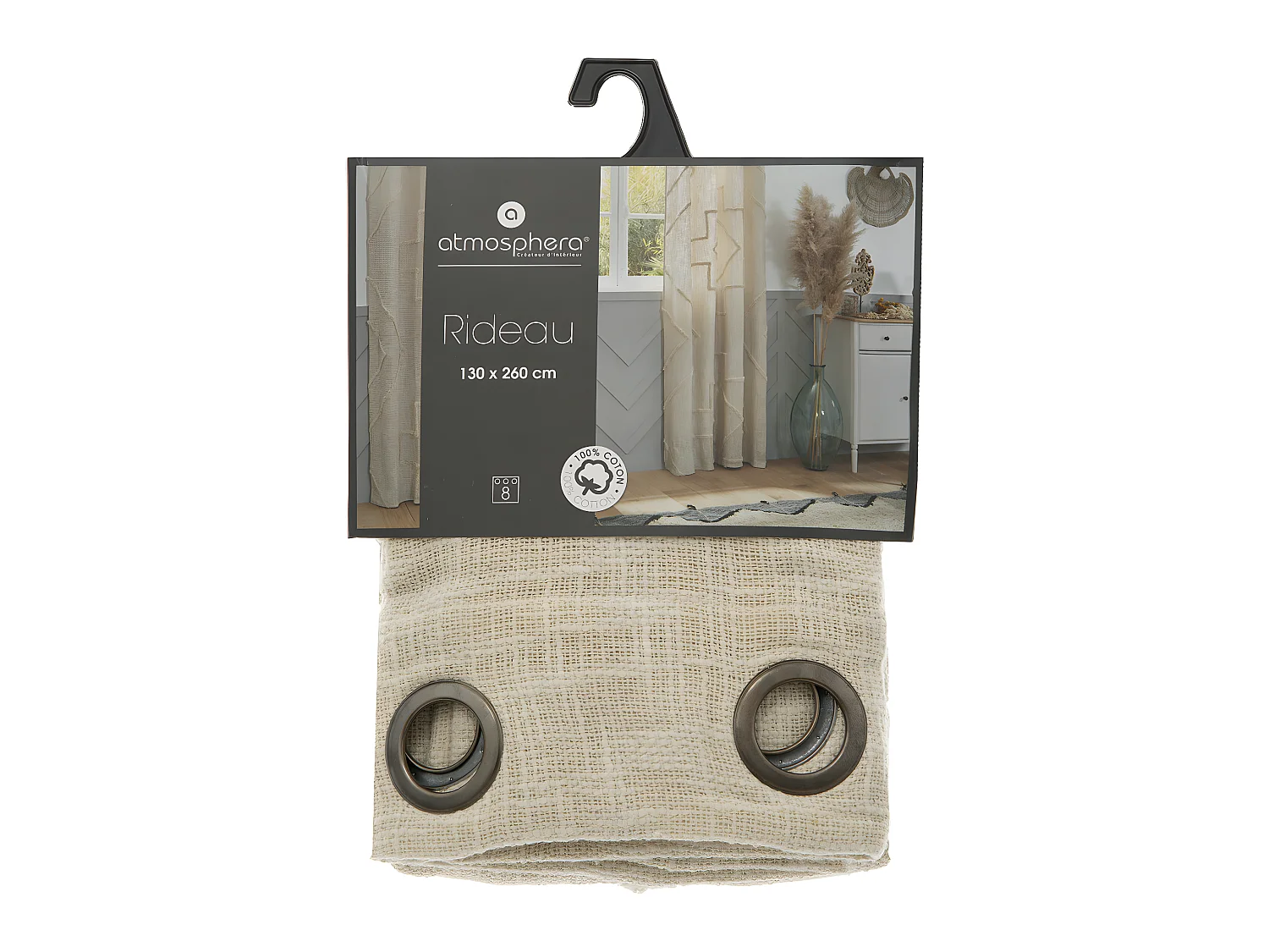 Cortina de tapicería de algodón acolchado 130 x 260 cm