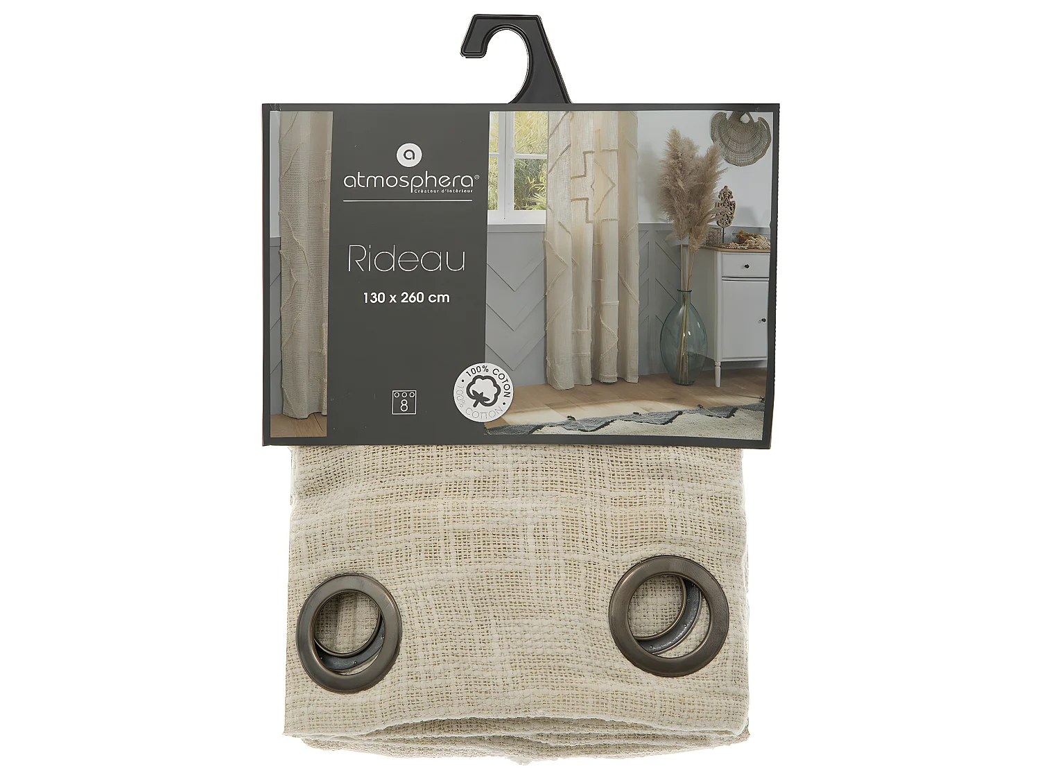 Cortina de tapicería de algodón acolchado 130 x 260 cm