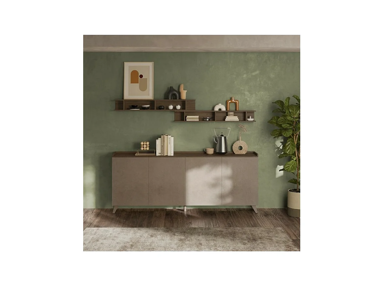 Madia 4 ante Polan 241x42x99h colore bronzo mercure