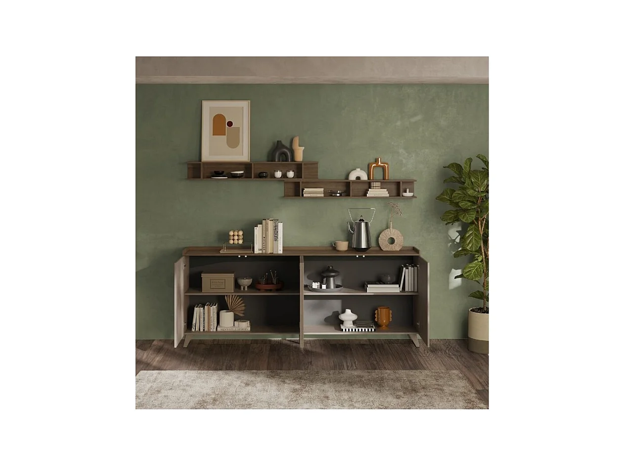 Madia 4 ante Polan 241x42x99h colore bronzo mercure