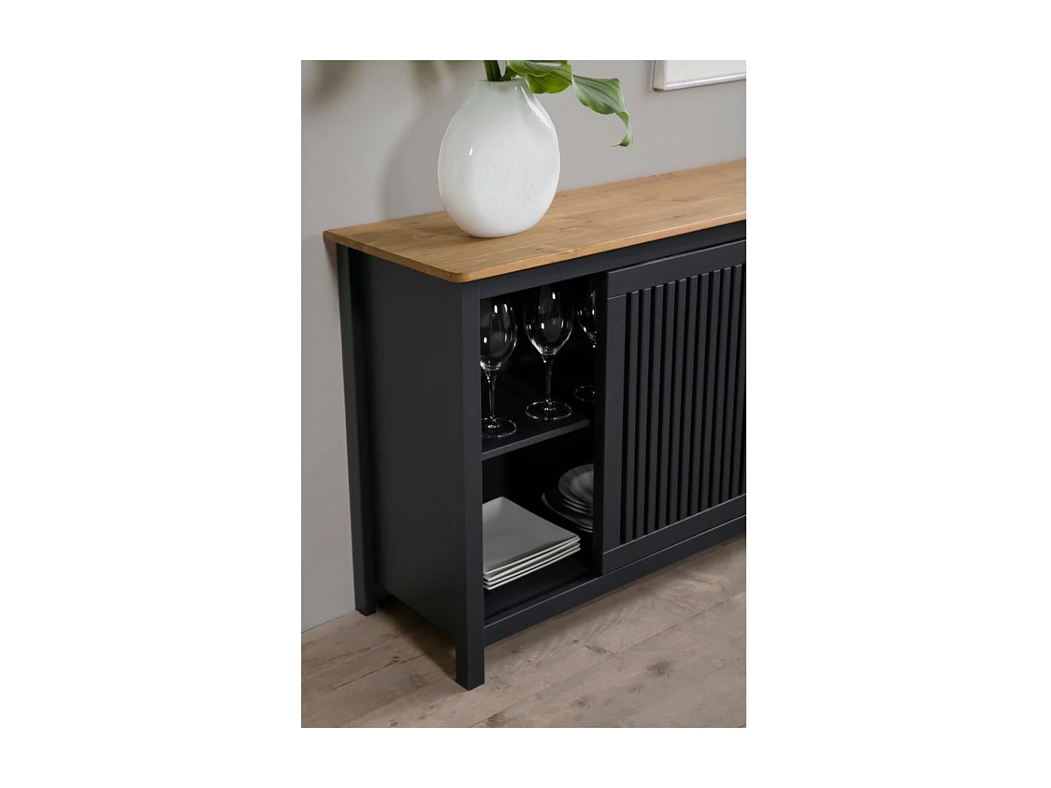 Dressoir Bruna - 150x40x80cm - Grijs