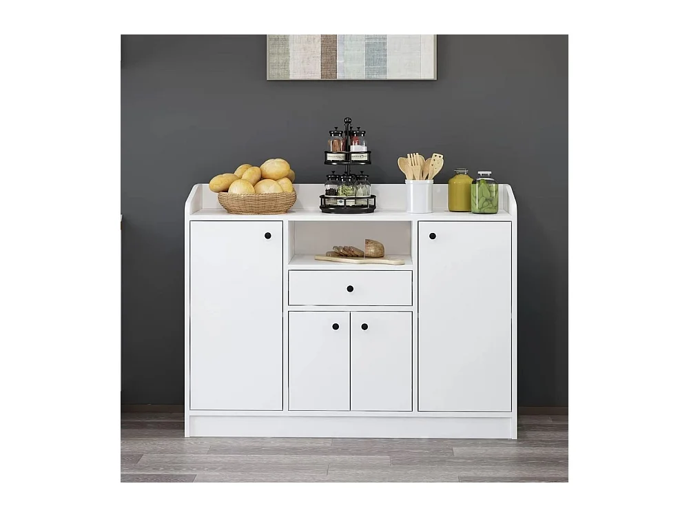 Mobile multiuso Arina bianco 4 ante e cassetto 120x35x90H