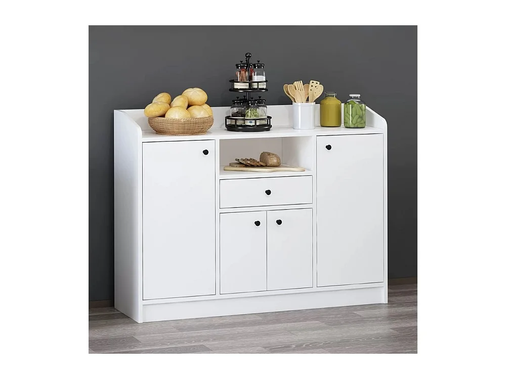 Mobile multiuso Arina bianco 4 ante e cassetto 120x35x90H