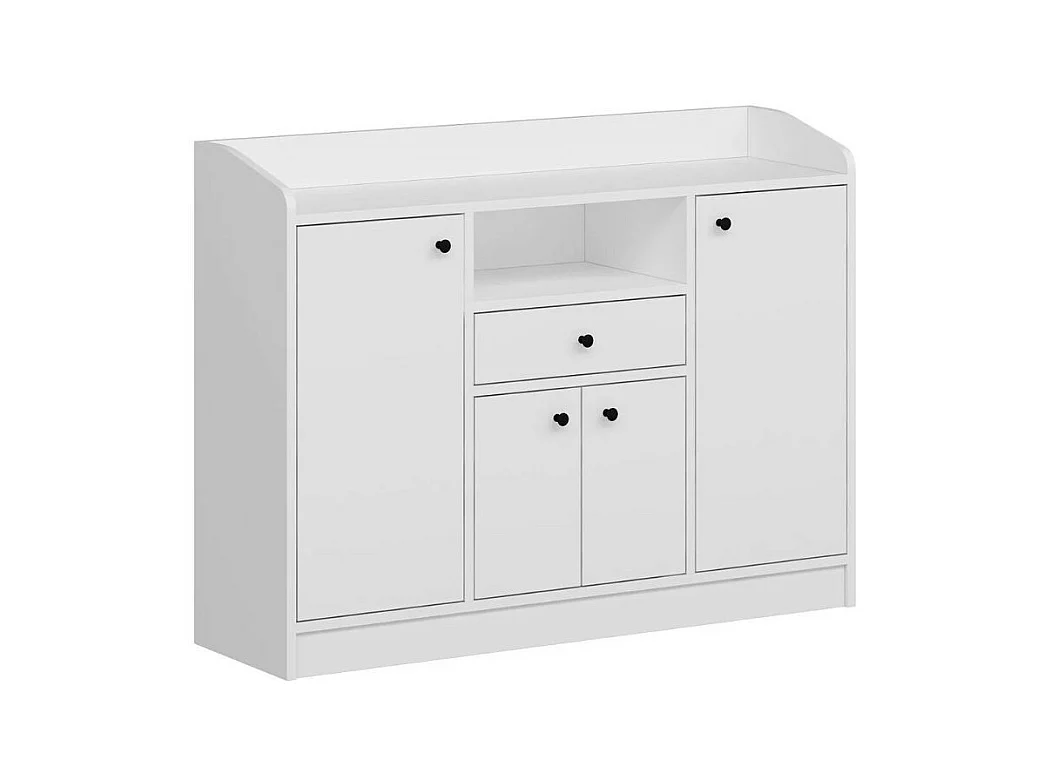 Mobile multiuso Arina bianco 4 ante e cassetto 120x35x90H