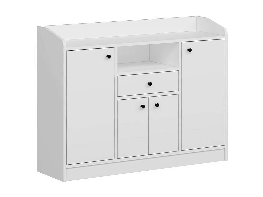 Mobile multiuso Arina bianco 4 ante e cassetto 120x35x90H