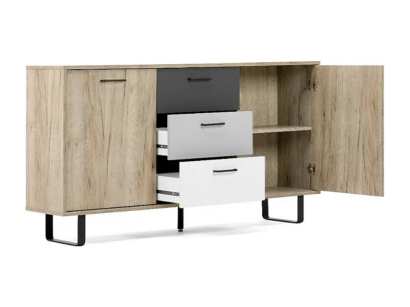 Credenza 2 ante e 3 cassetti Orlando4 colore rovere