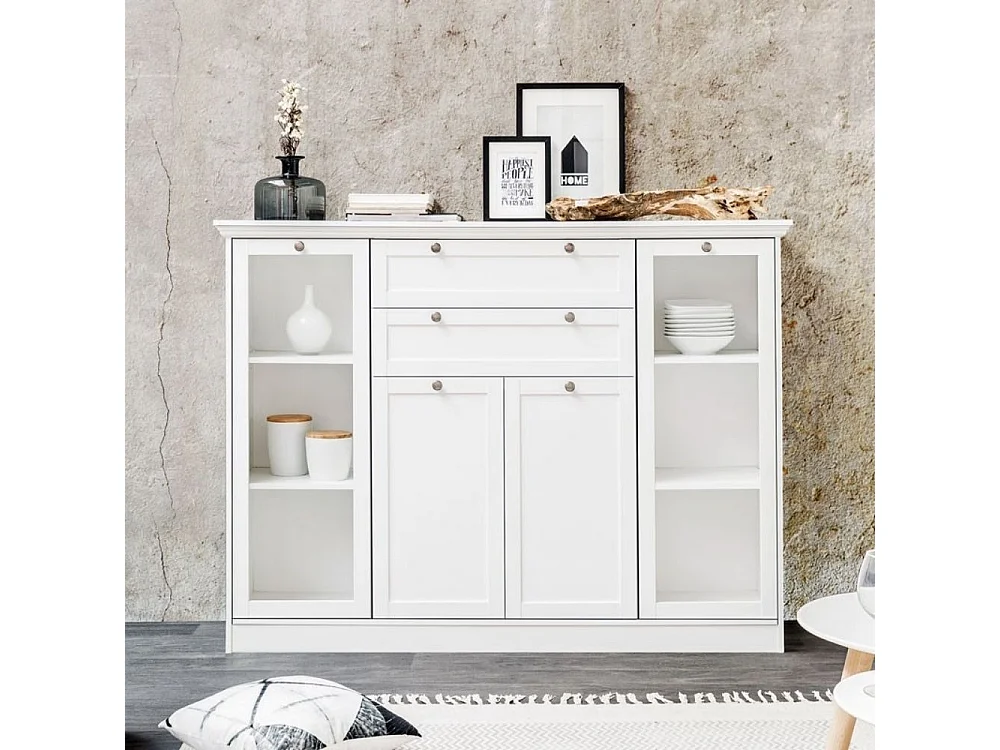 Credenza Landwood53 colore bianco 160x40x120H