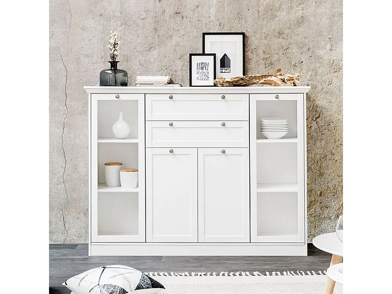 Credenza Landwood53 colore bianco 160x40x120H