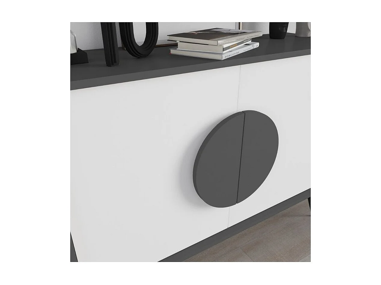 Madia 2 ante Gora110 110x35,6x82 colore antracite e bianco