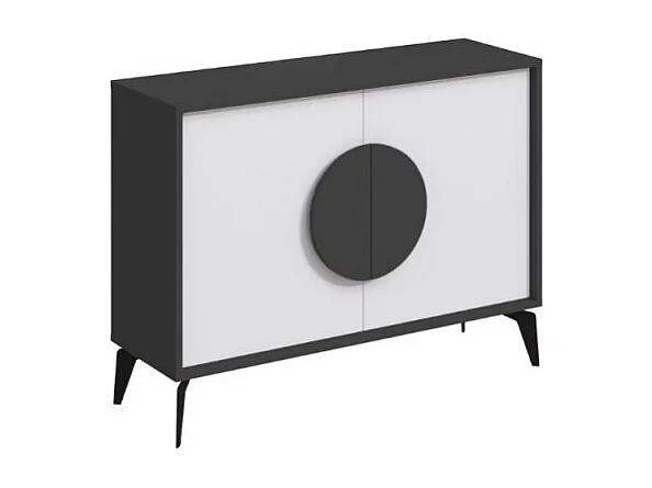 Madia 2 ante Gora110 110x35,6x82 colore antracite e bianco