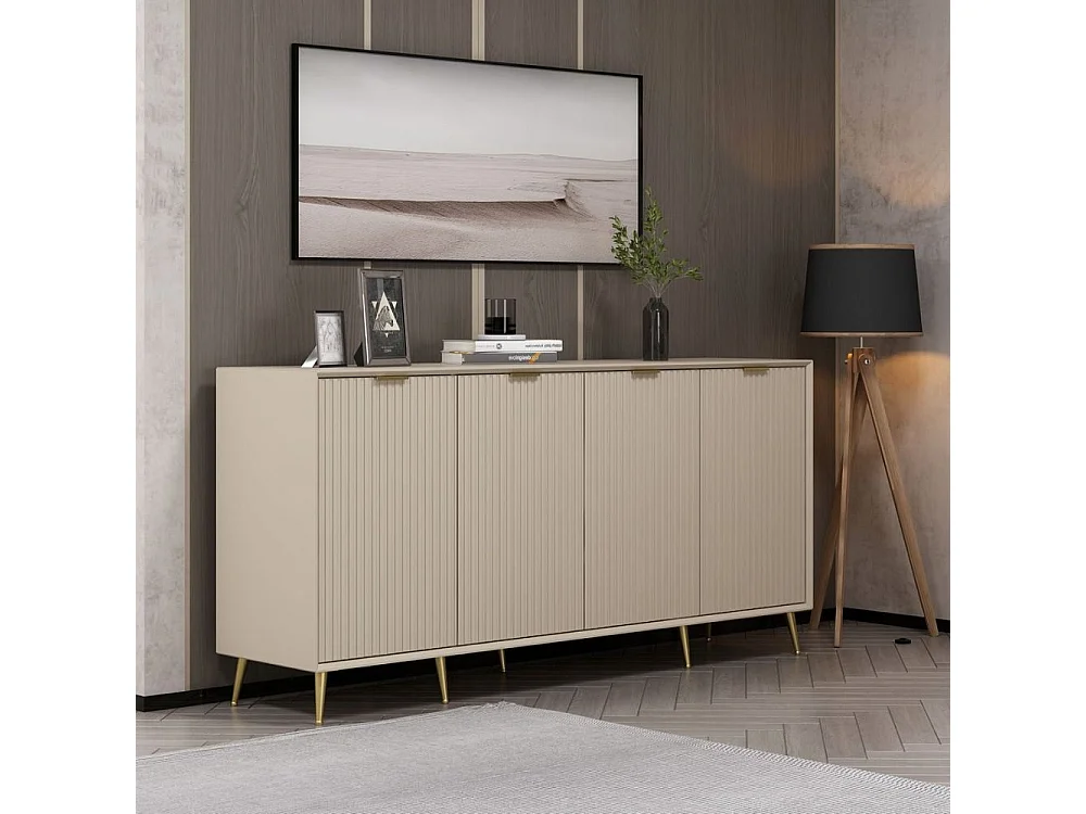 Madia Kale 4 ante cashmere effetto cannettato 180x45x90H : Eleganza e Funzionalità