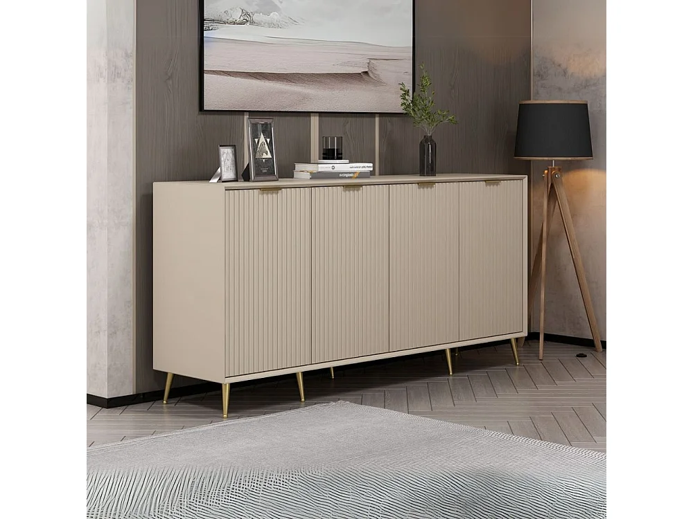 Madia Kale 4 ante cashmere effetto cannettato 180x45x90H : Eleganza e Funzionalità