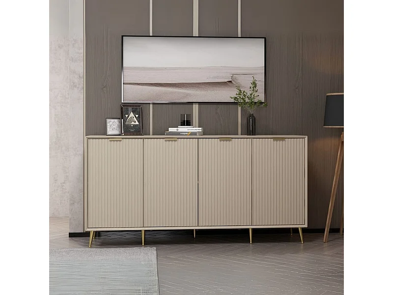 Madia Kale 4 ante cashmere effetto cannettato 180x45x90H : Eleganza e Funzionalità