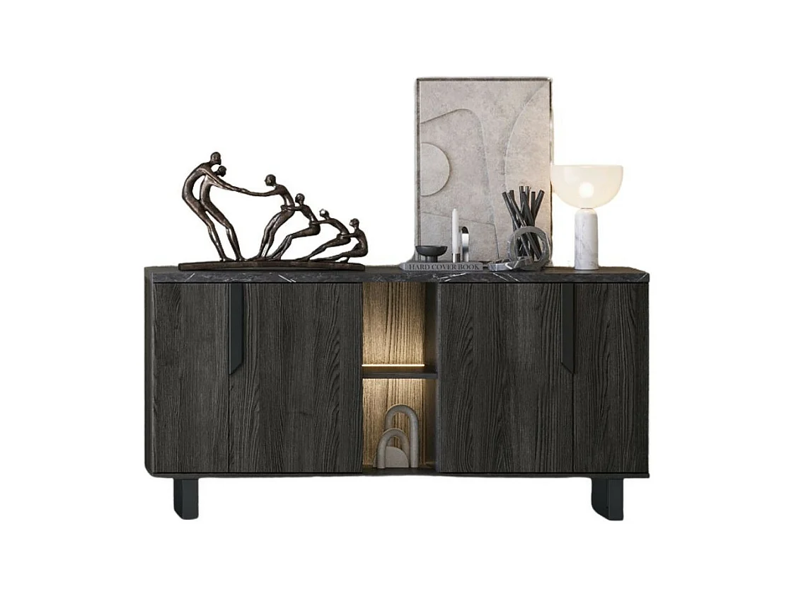 Madia 4 ante palissandro nero Zaira 165x49x83h