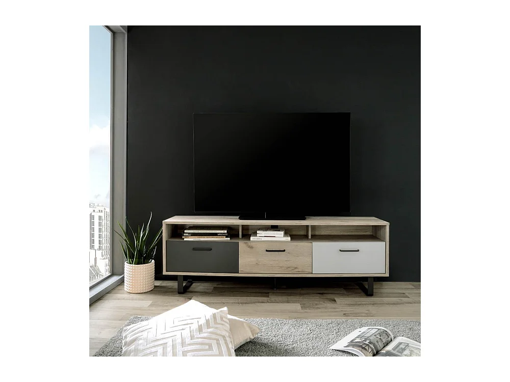 Mobile porta Tv 3 ante a ribalta Orlando5 colore rovere