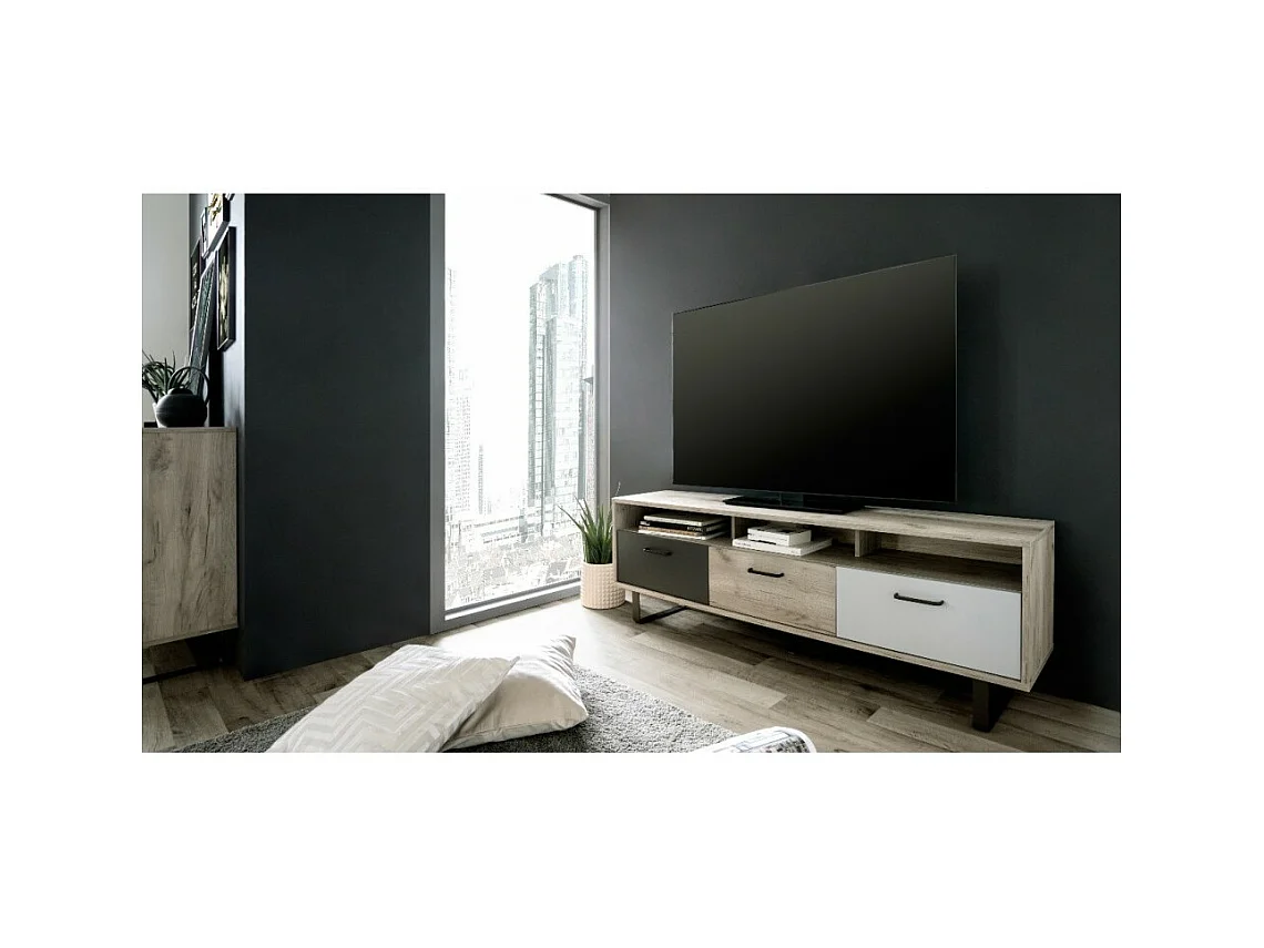 Mobile porta Tv 3 ante a ribalta Orlando5 colore rovere