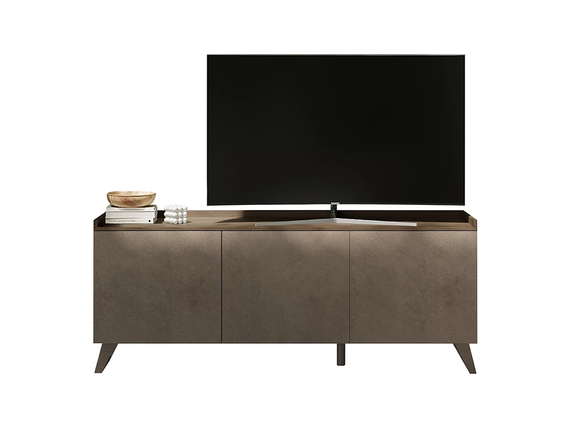 Mobile porta Tv 3 ante Polan 181x42x72h colore bronzo e mercure